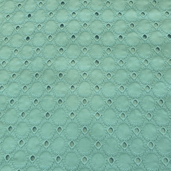 Ann Taylor Sea-Aqua Eyelet Midi Skirt, Sz 10 - Picture 2 of 7